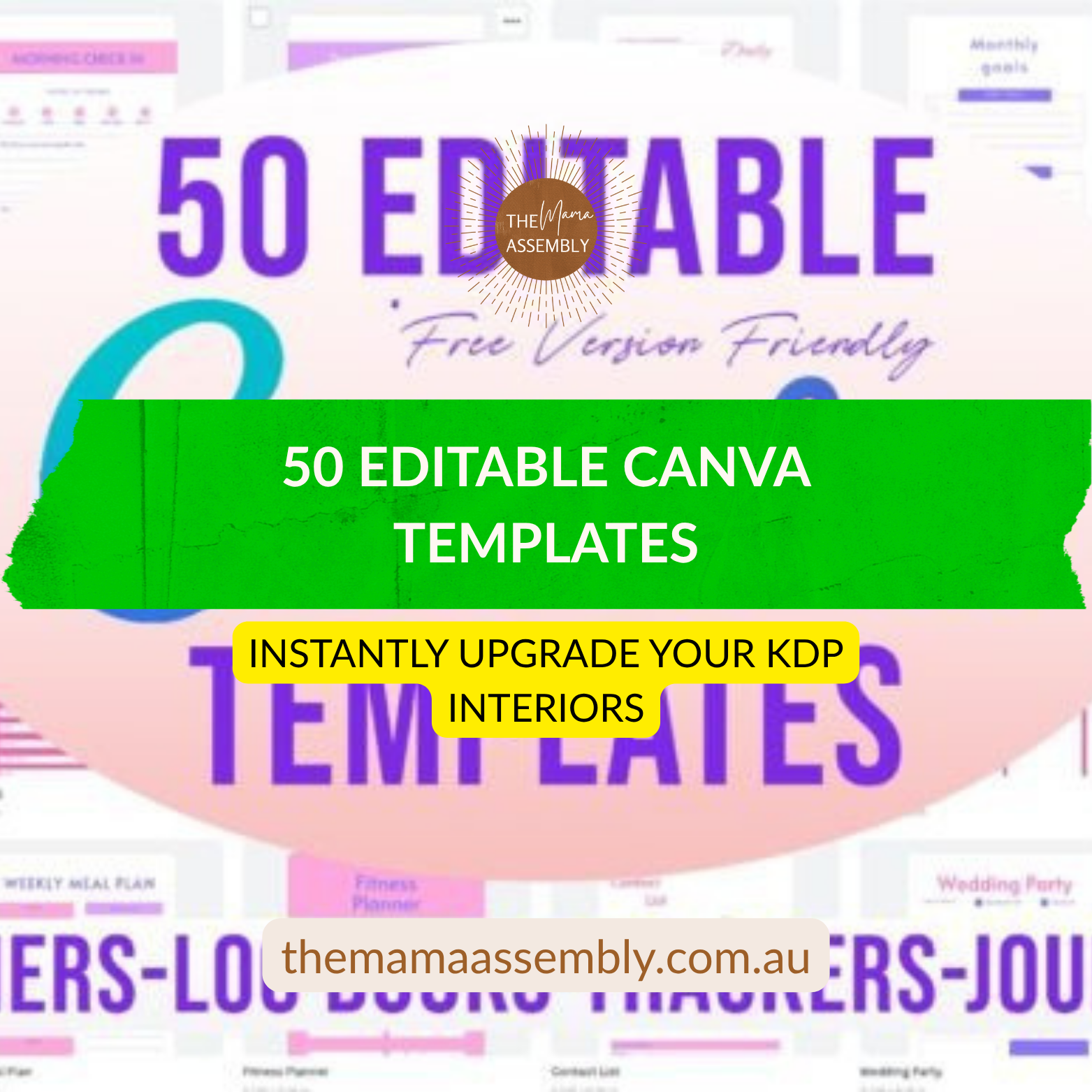50 editable canva templates for KDP