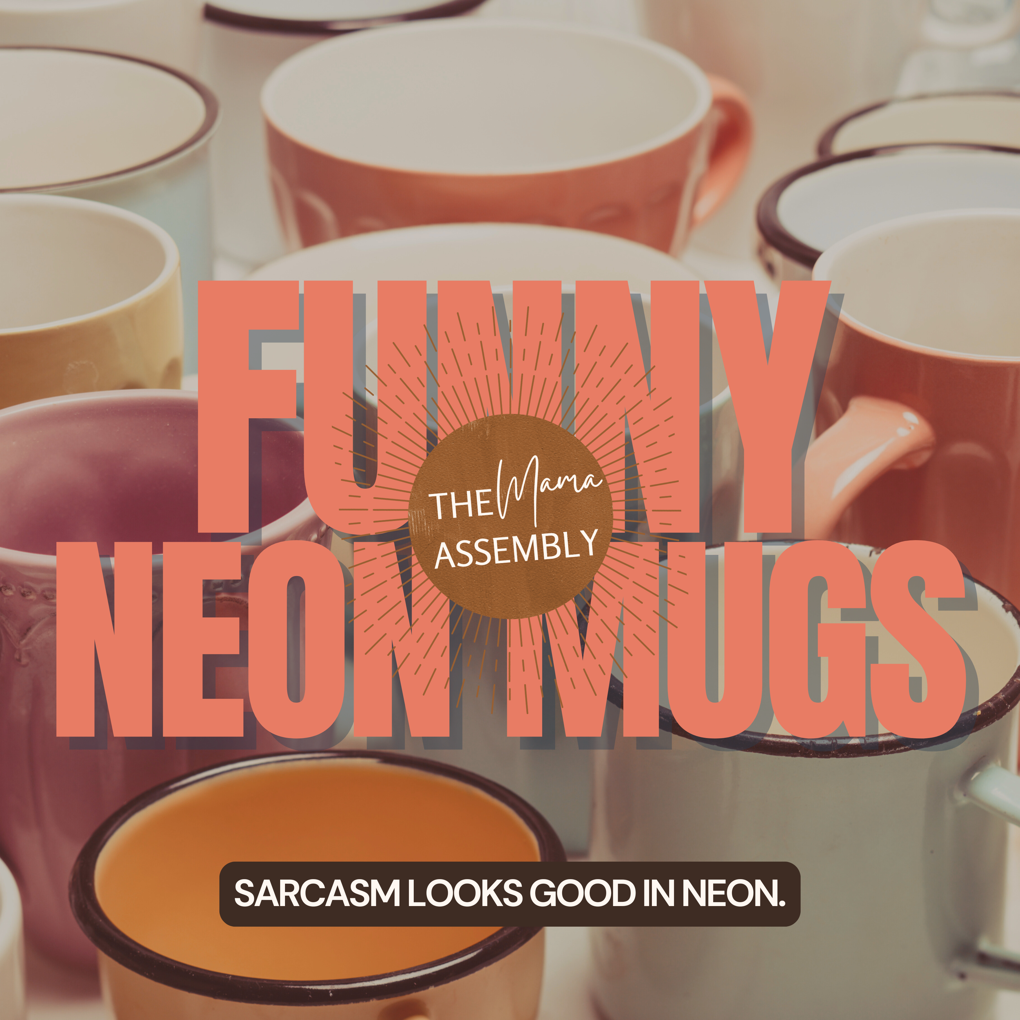 funny neon mugs collection image