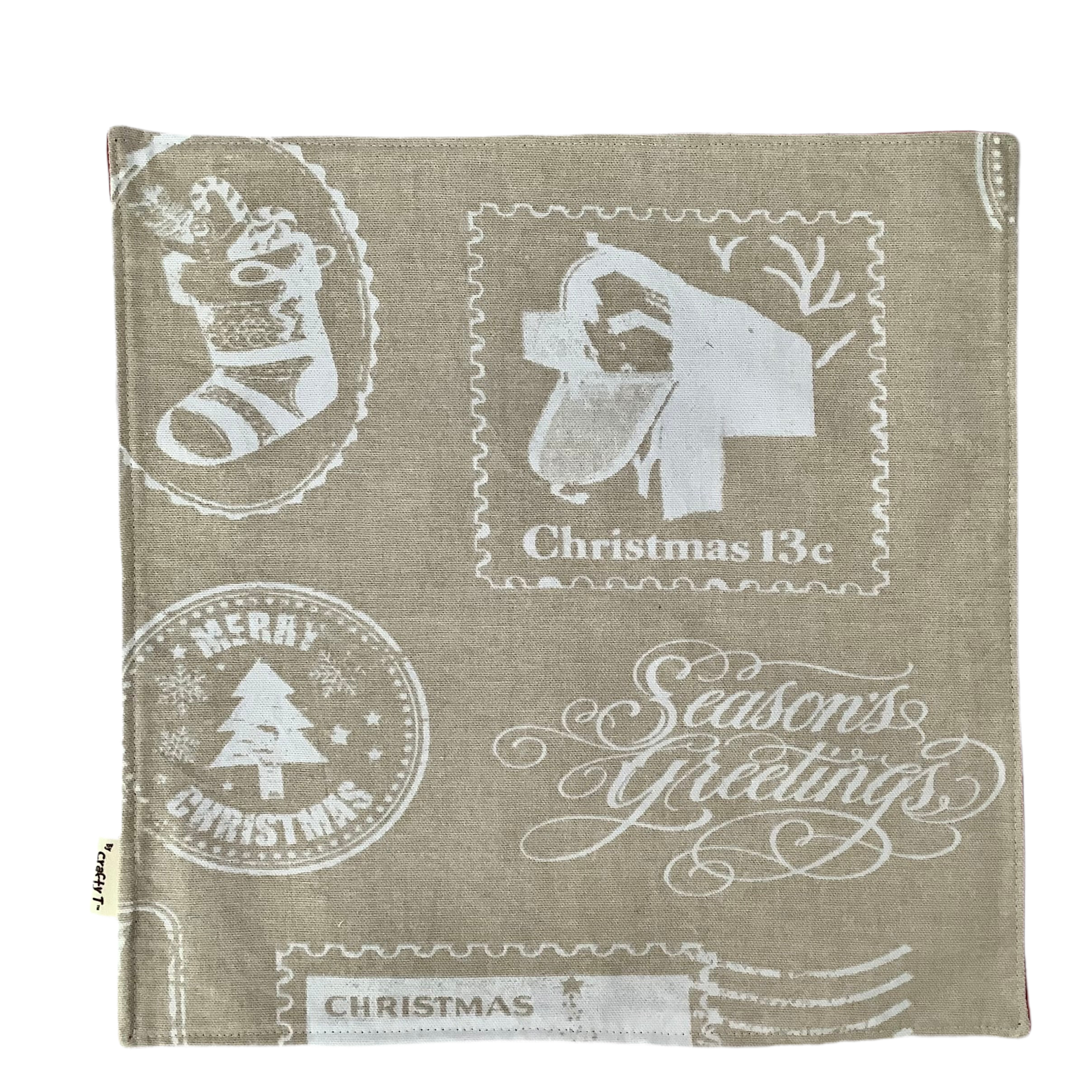 Red Indian Cotton & Christmas Print Reversible Placemat – Handmade in Australia