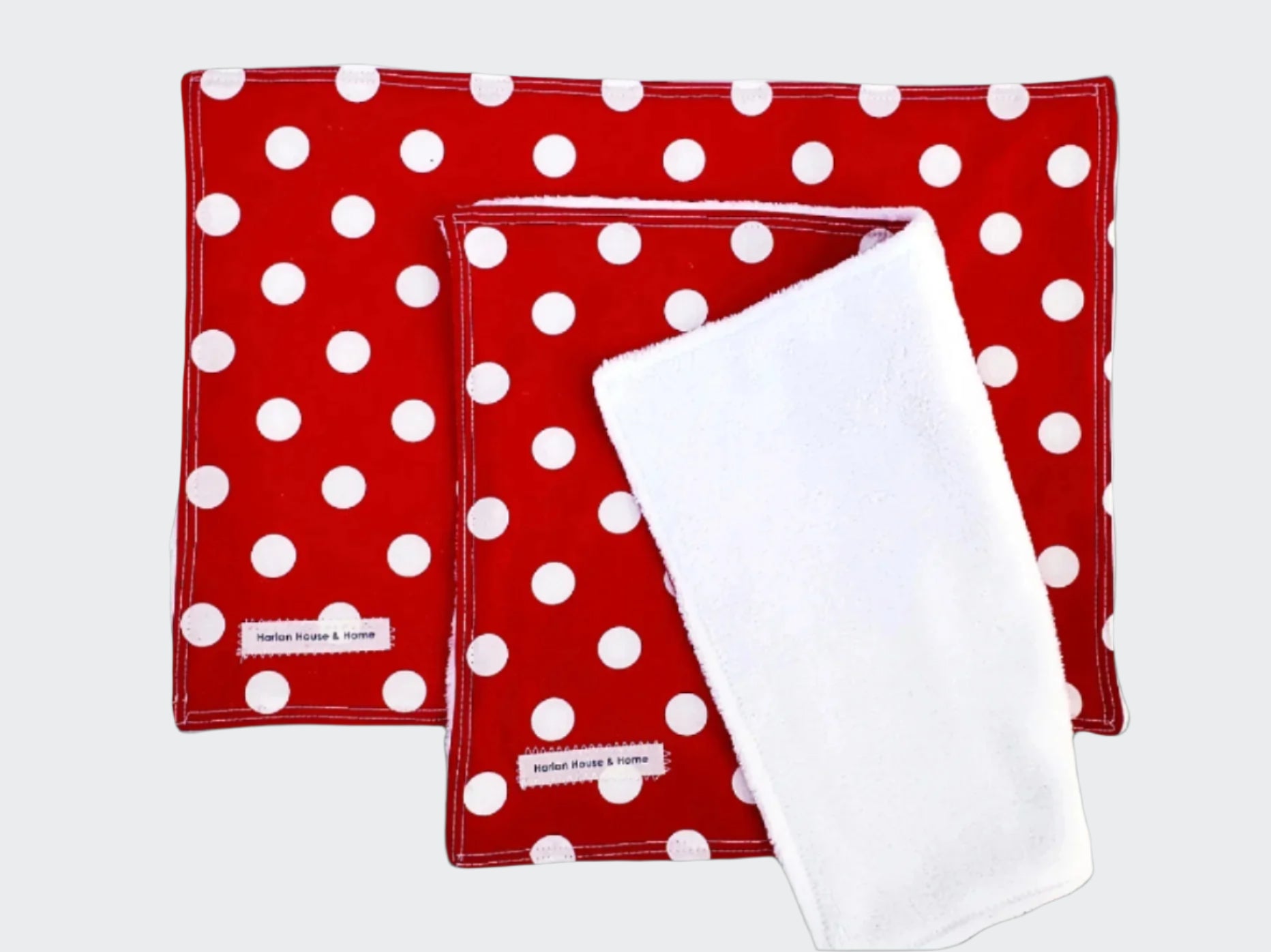 Burp Cloth: Spotty Red - Harlan House & Home