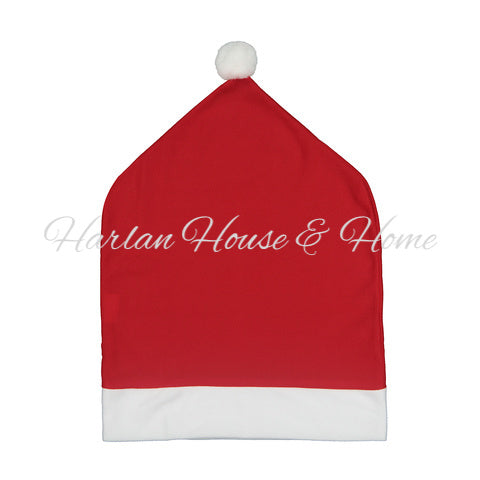 Personalised Santa Hat Chair Cover – Handmade Christmas Décor