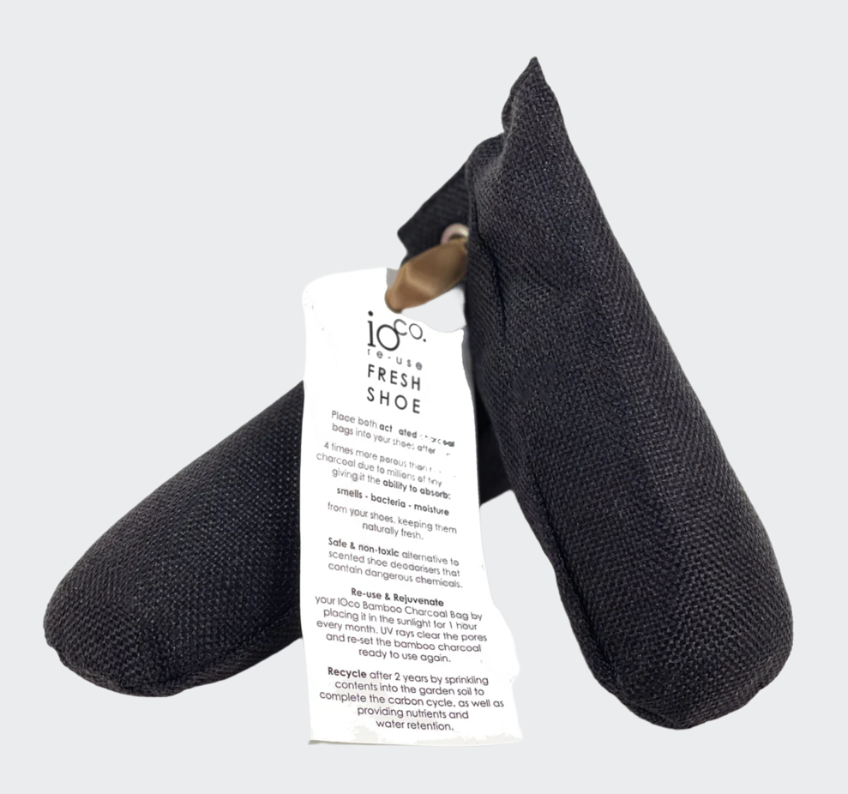 IOco Fresh Shoe Bamboo Charcoal Deodorisers (Set of 2) – Natural Odour Control