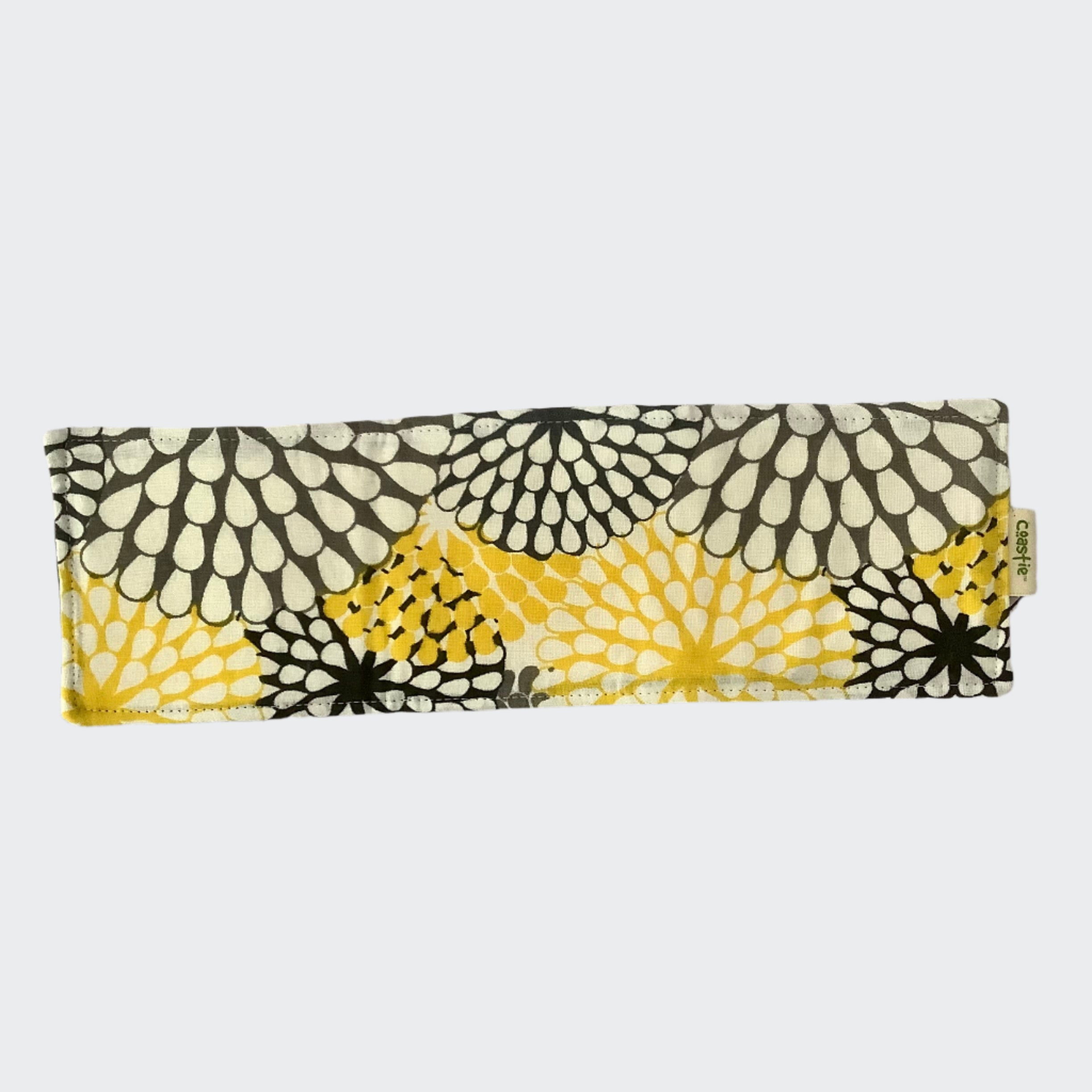 Retro Yellow Flowers Coastie – Handmade & Reversible in Australia