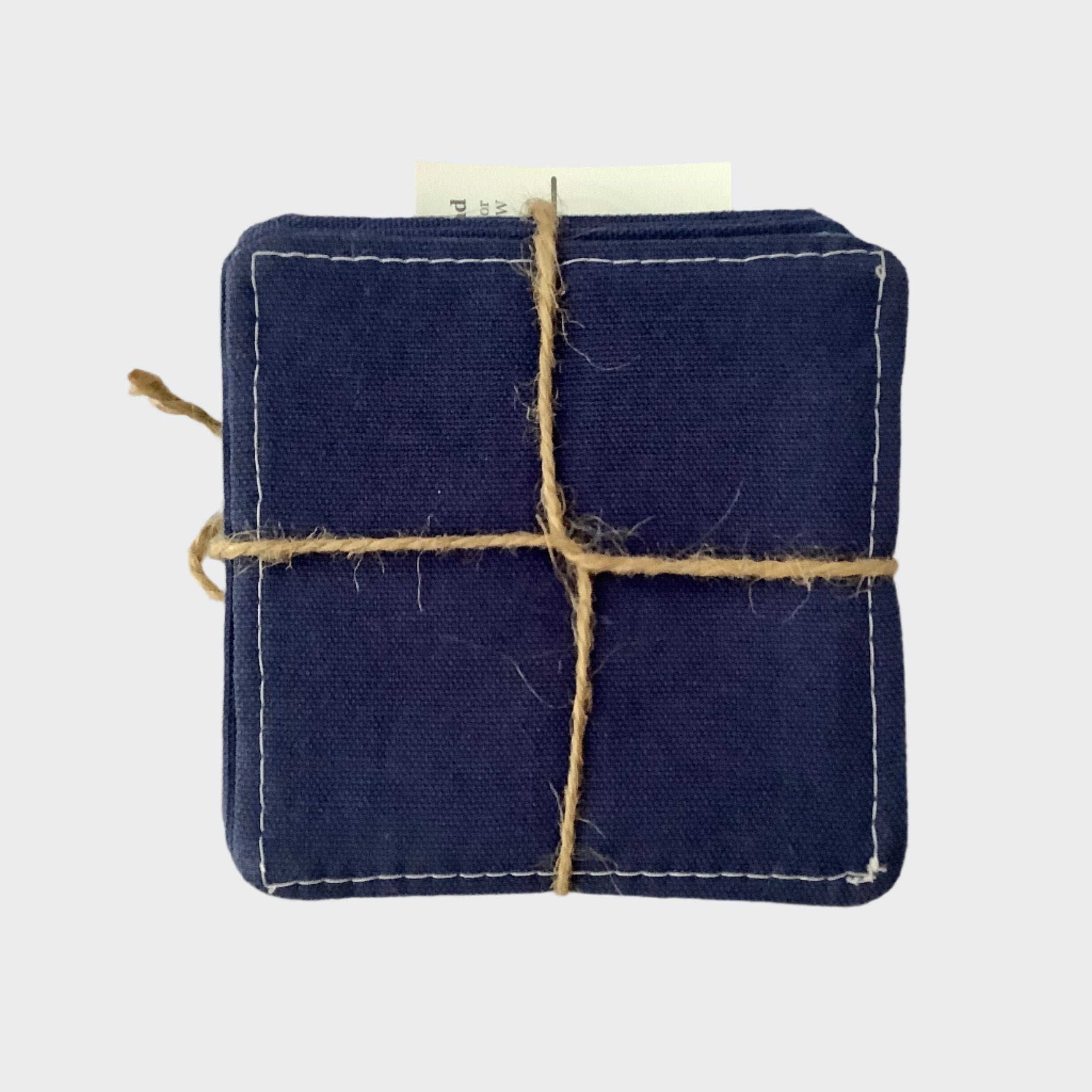 Coastal Blues Reversible Fabric Coaster Set (6) – Handmade in Australia