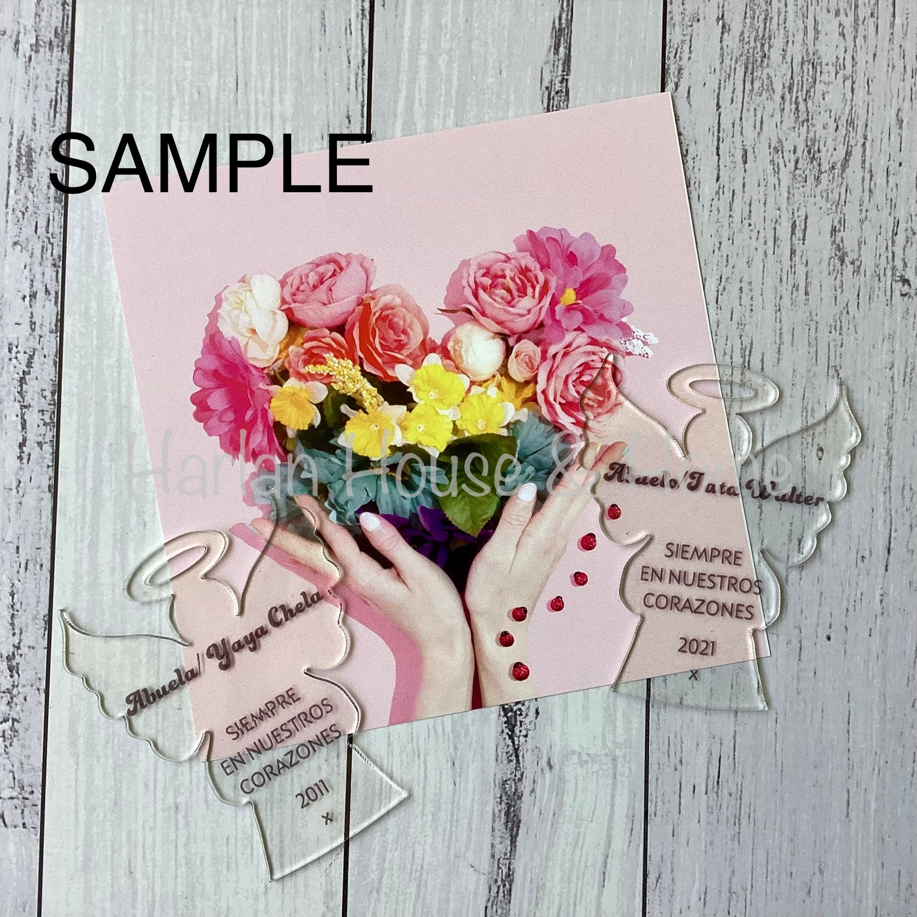 Personalised Acrylic Angel Ornament – Handmade Christmas Keepsake