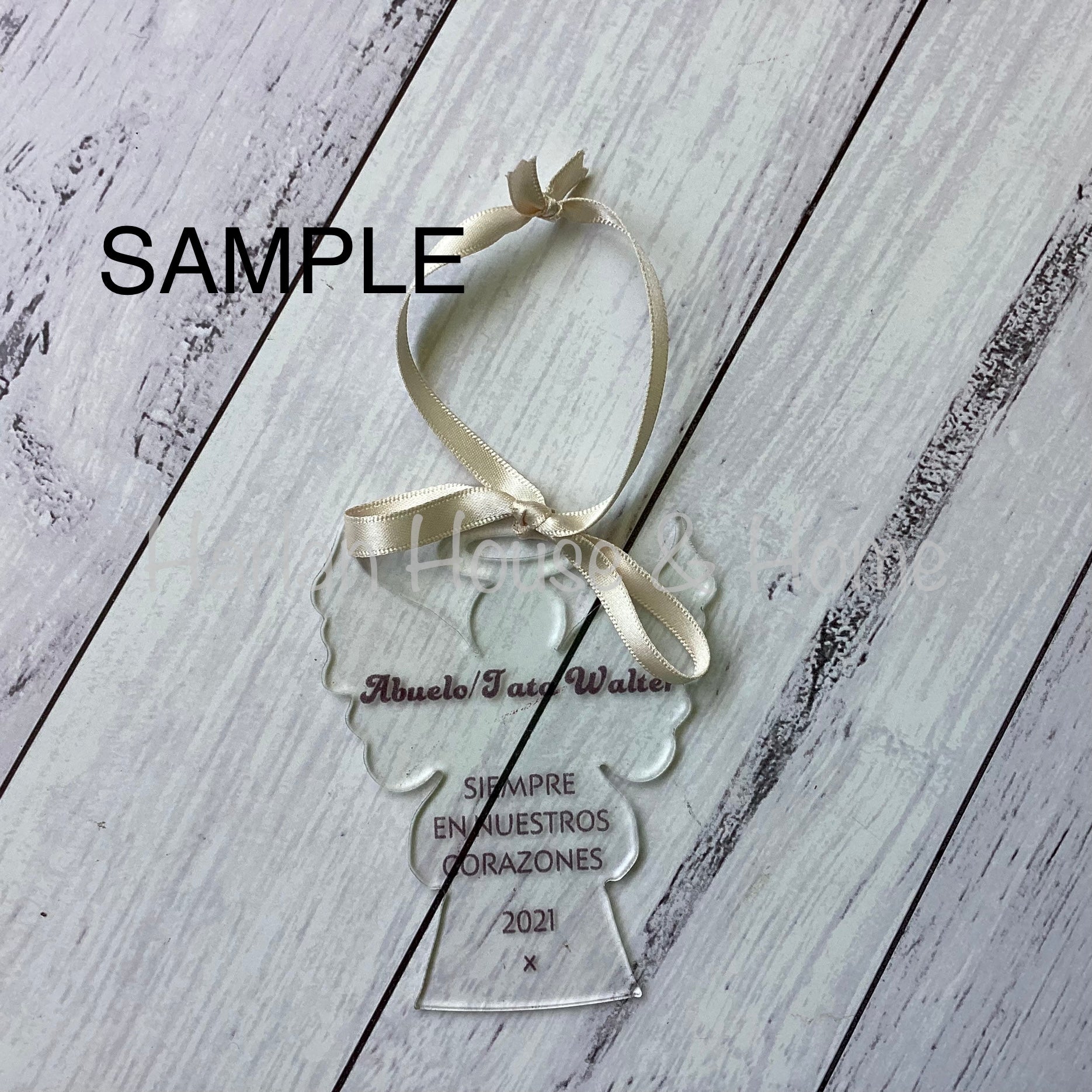 Personalised Acrylic Angel Ornament – Handmade Christmas Keepsake