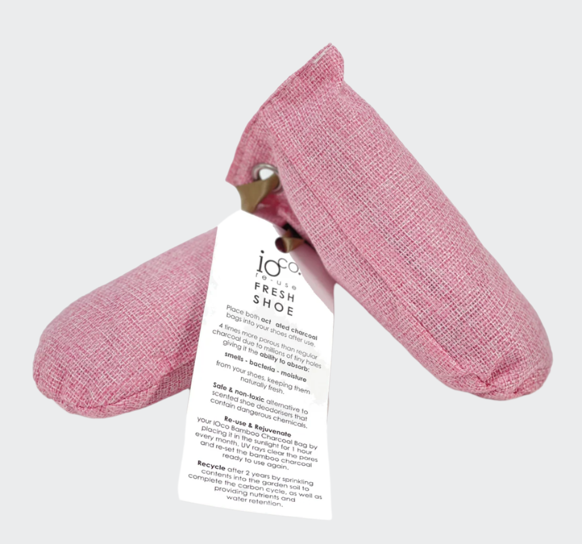 IOco Fresh Shoe Bamboo Charcoal Deodorisers (Set of 2) – Natural Odour Control