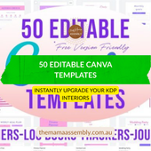 50 editable canva templates for KDP