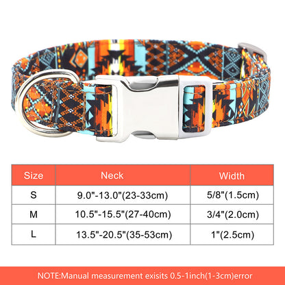 Custom Nylon Pet Collar – Personalised Dog Collar with Name & Phone Num