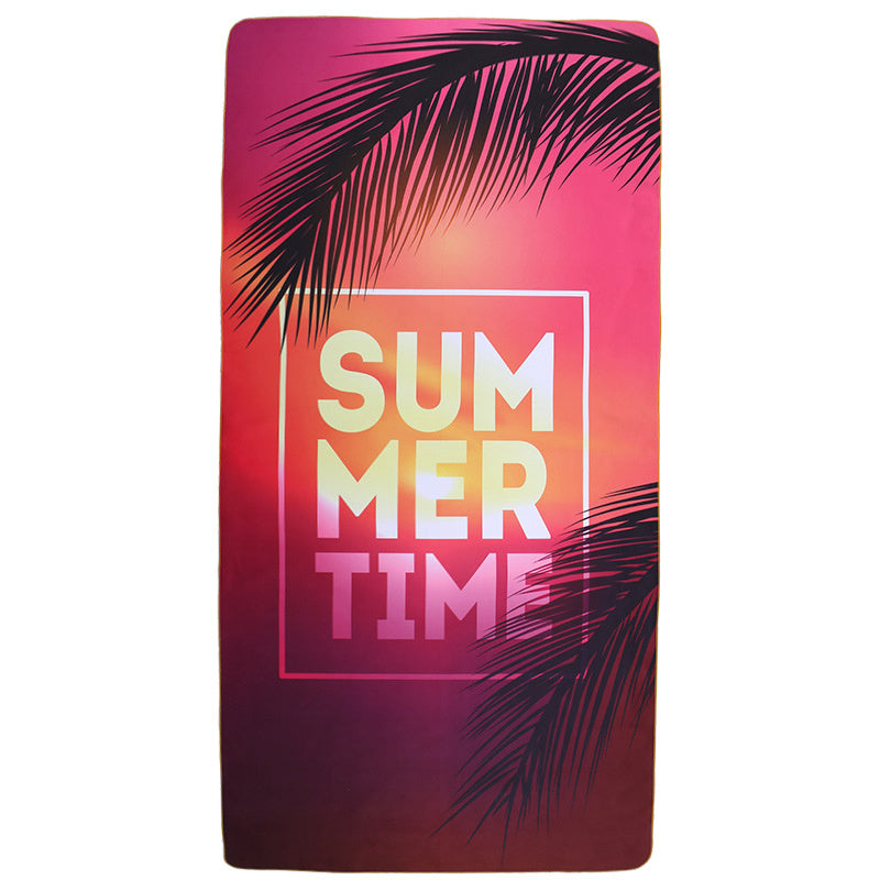 Microfiber Printed Beach Bath Towel – Soft Quick-Dry Polyester, 80x160cm