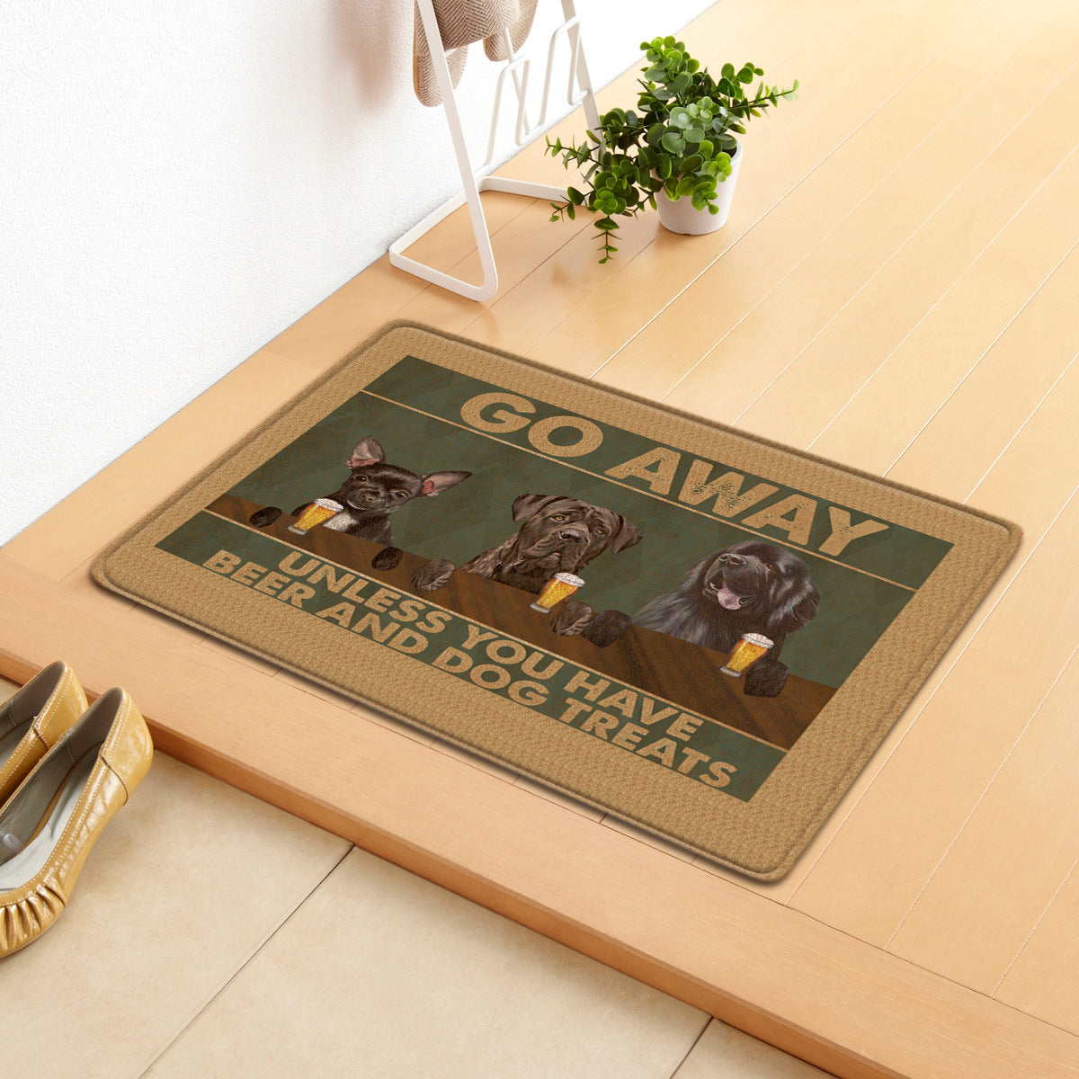 Custom Doormat – Non-Slip Thickened Flannel Entrance Rug, Washable & Durable