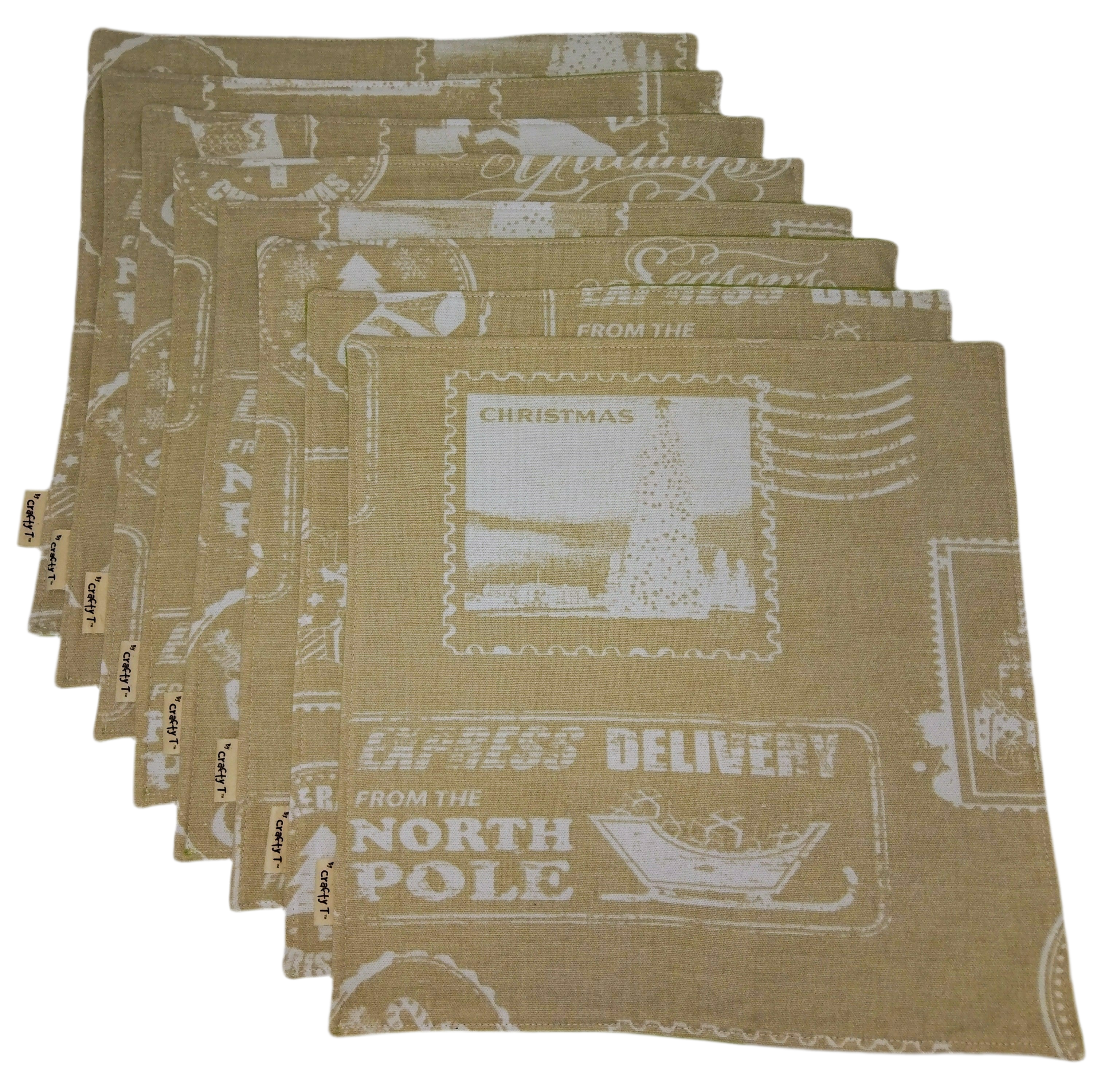 Green Indian Cotton Reversible Christmas Placemat – Handmade in Australia