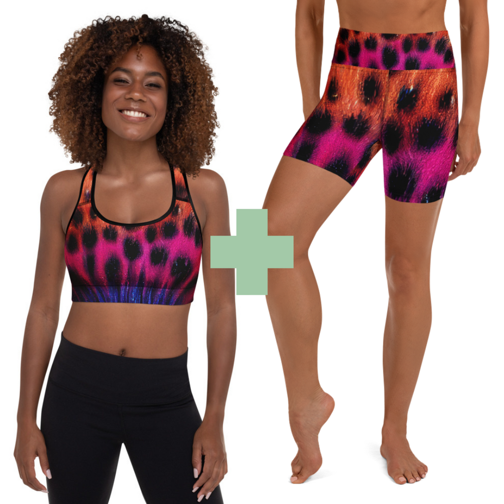 Pink Animal | Activewear Set – Sports Bra and High-Waisted Bike Pants