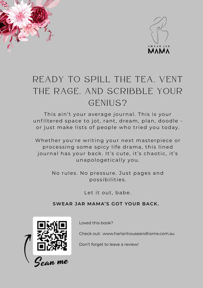 Lined Journal PDF – No Filter Series by Swear Jar Mama | Sassy Printable Notebook