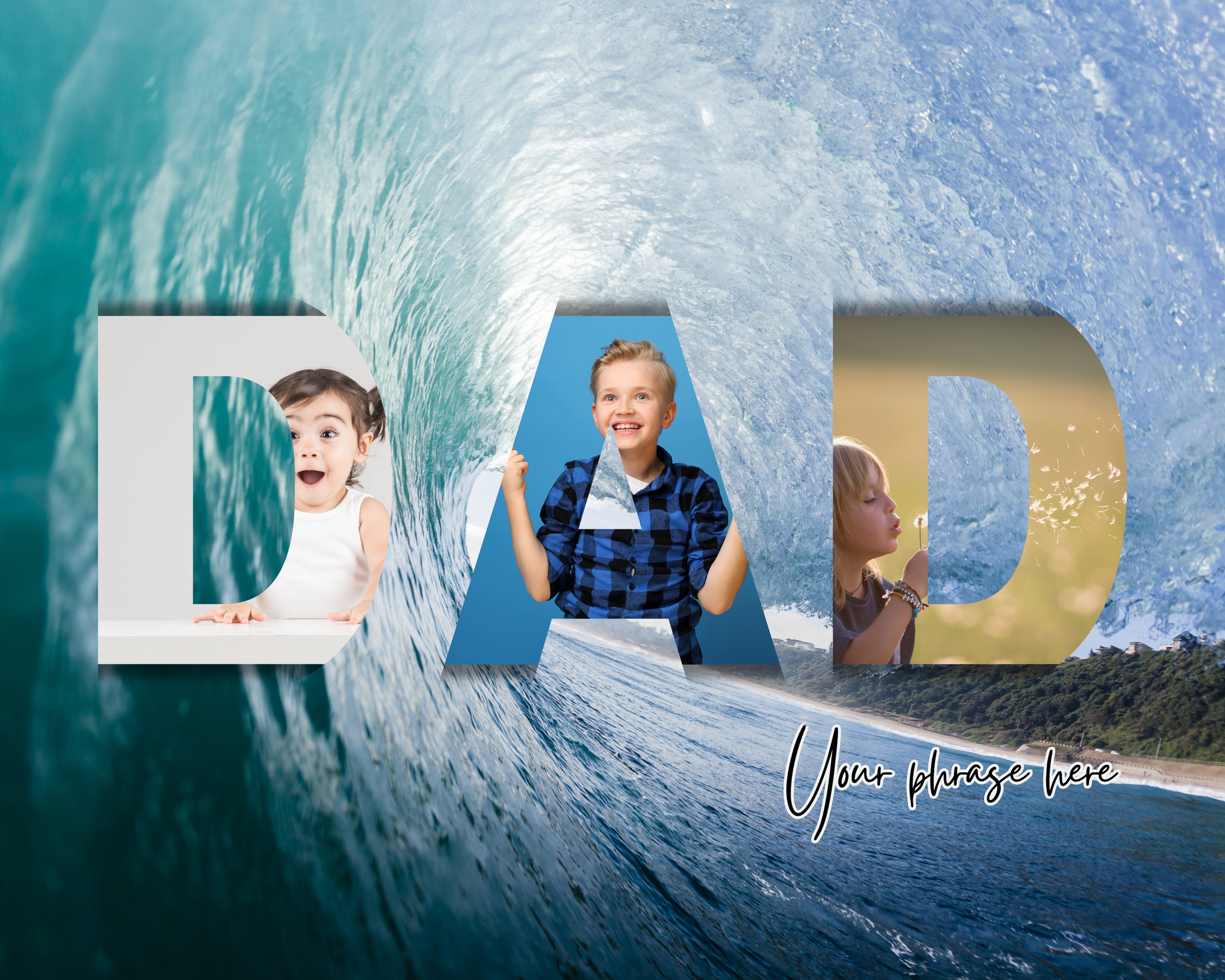 Custom Photo Mouse Pad – Personalised Gift for Dad, Papa, Grandpa & More