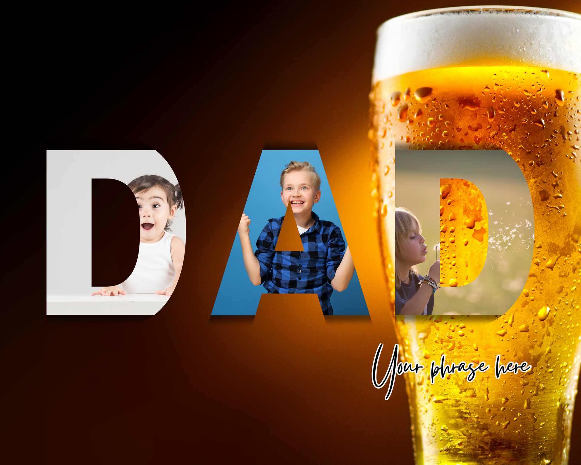 Custom Photo Mouse Pad – Personalised Gift for Dad, Papa, Grandpa & More