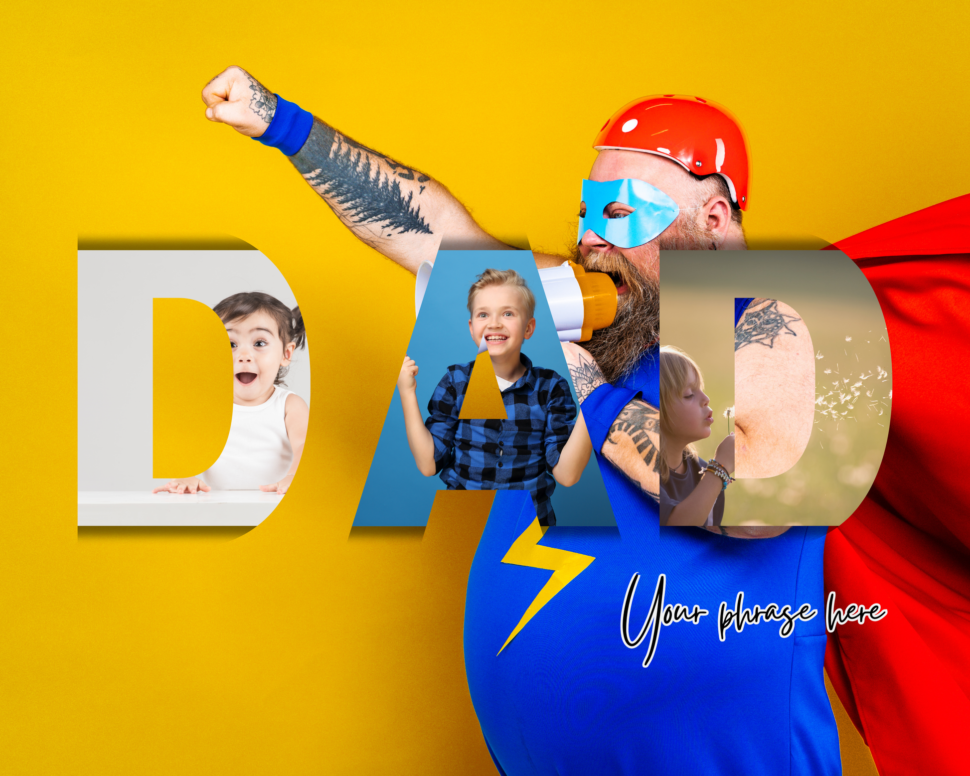 Custom Photo Mouse Pad – Personalised Gift for Dad, Papa, Grandpa & More