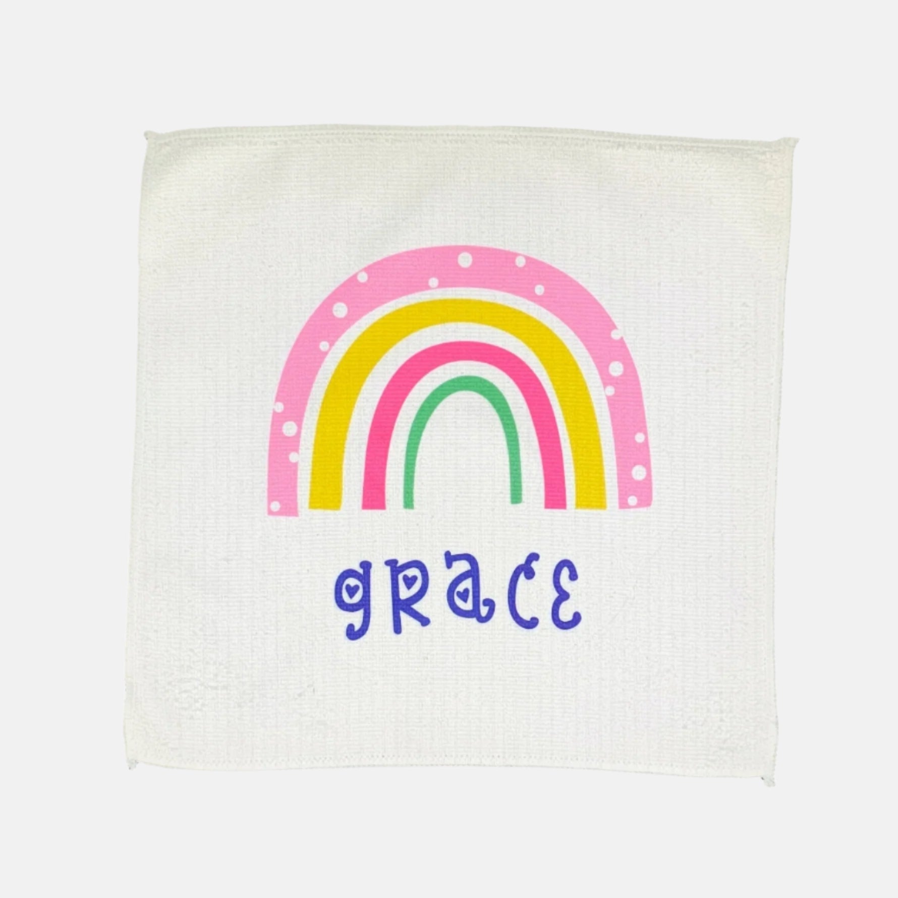 Personalised Face Washer - Rainbow
