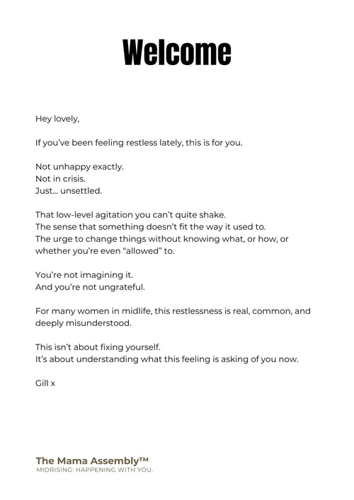 Text message on a white background with 'Welcome' at the top.