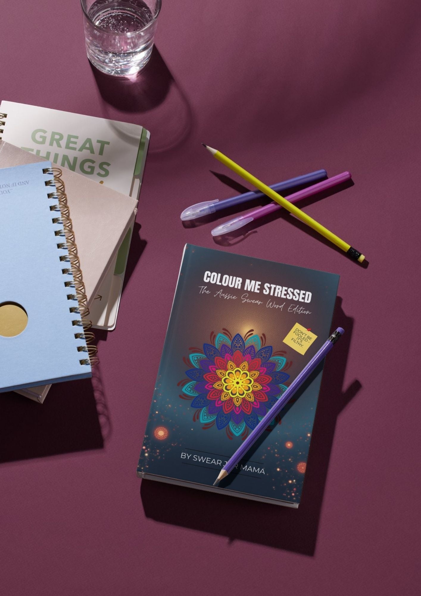 Adult swear word colouring book printable pages with Aussie slang.