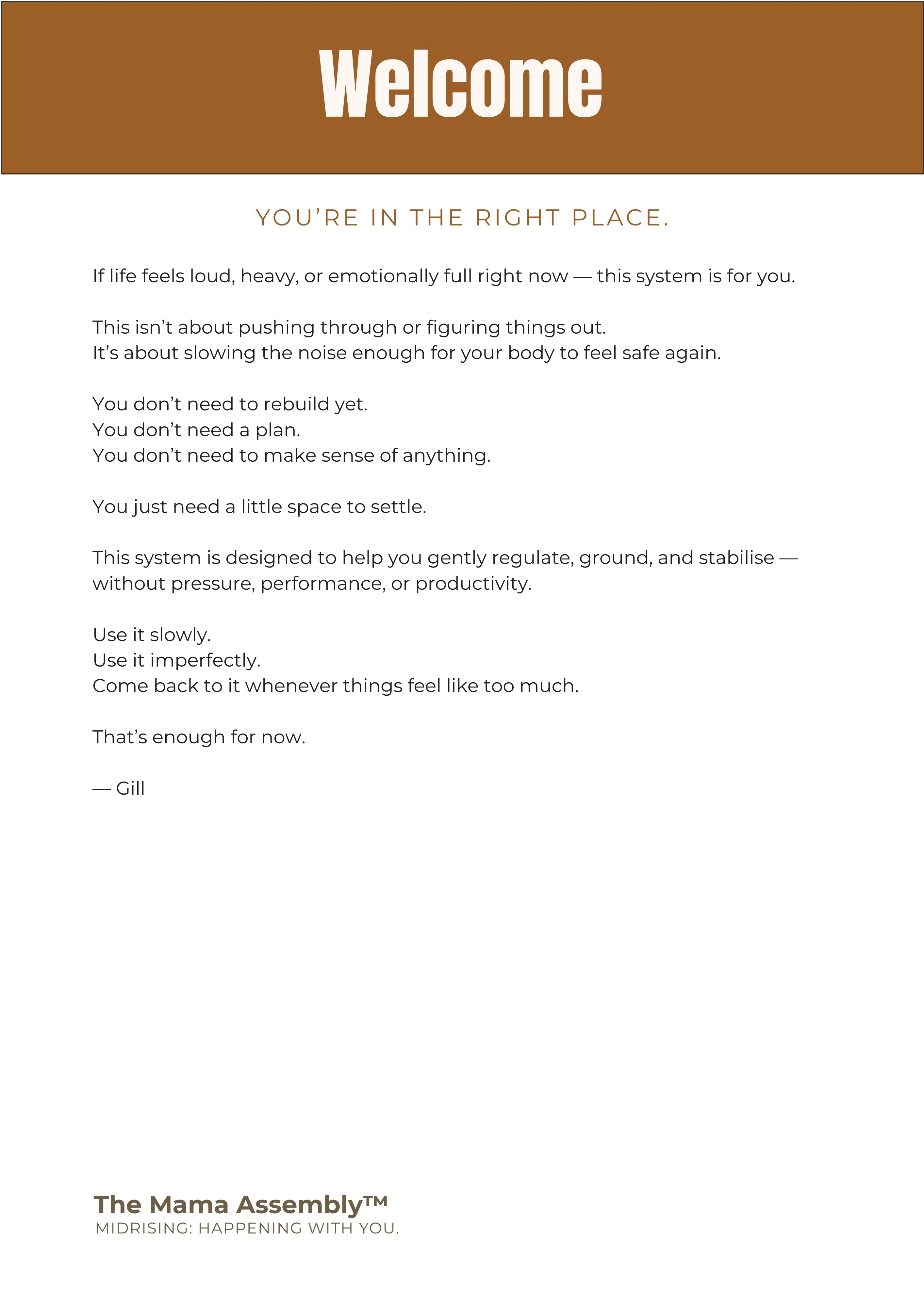 The Midrising Stabilise System