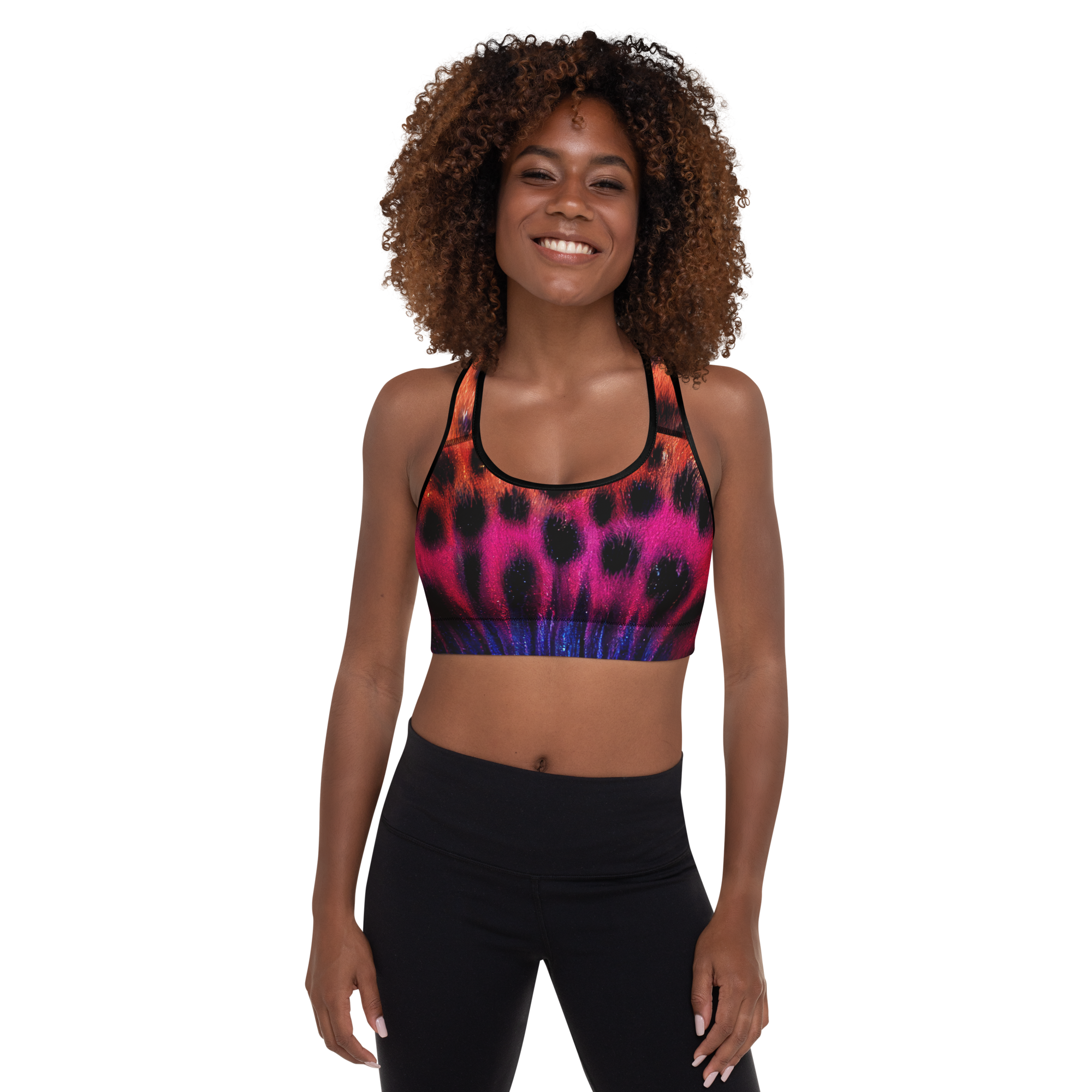 Pink Animal | Padded Sports Bra / Crop Top