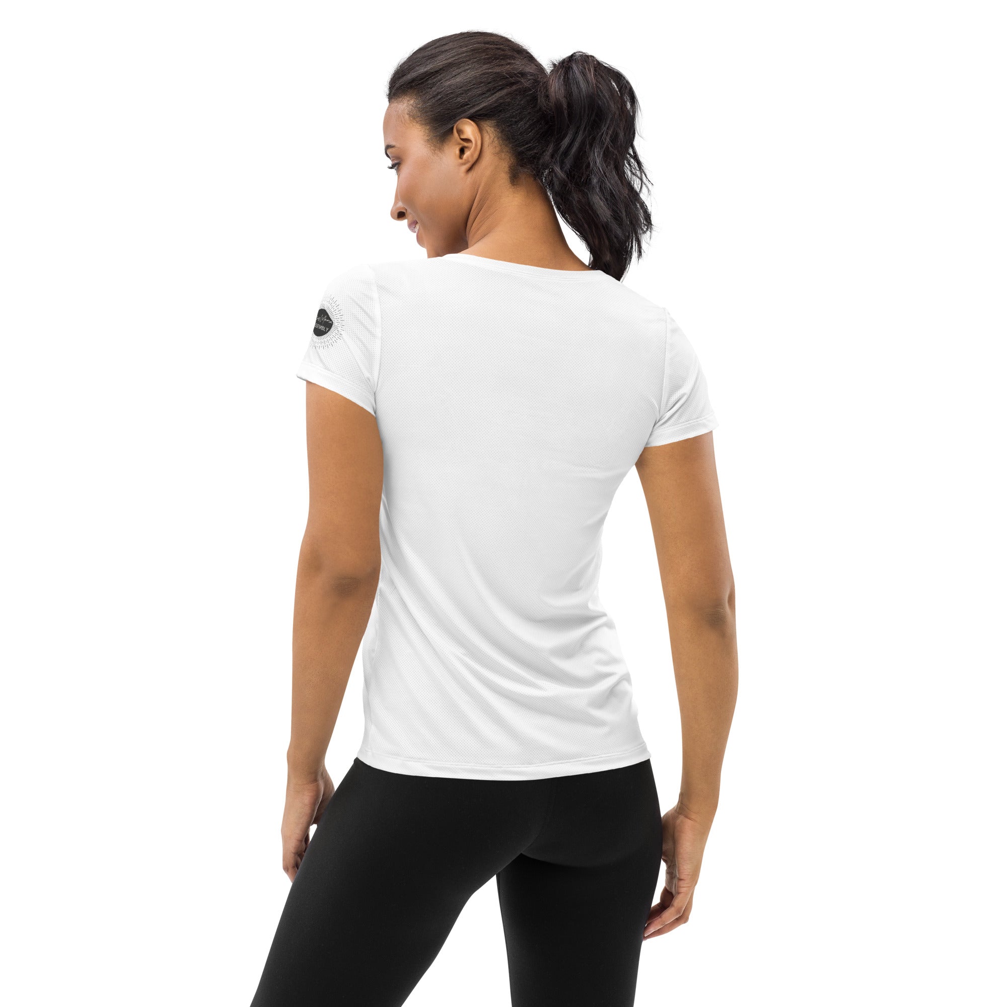 Strong is the new beautiful phrase on white t-shirt back 