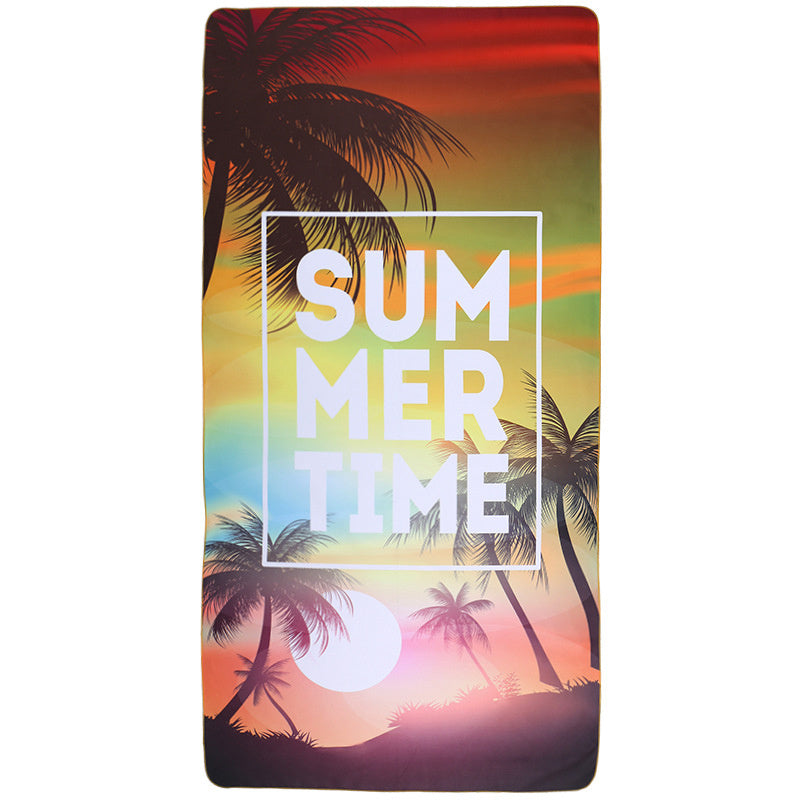 Microfiber Printed Beach Bath Towel – Soft Quick-Dry Polyester, 80x160cm