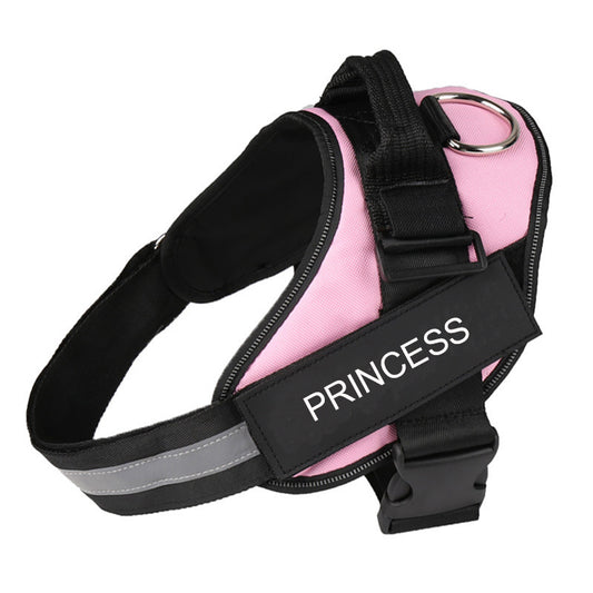 Personalised No-Pull Dog Harness – Reflective, Adjustable & Breathable Pet Vest with Custom Name Patch