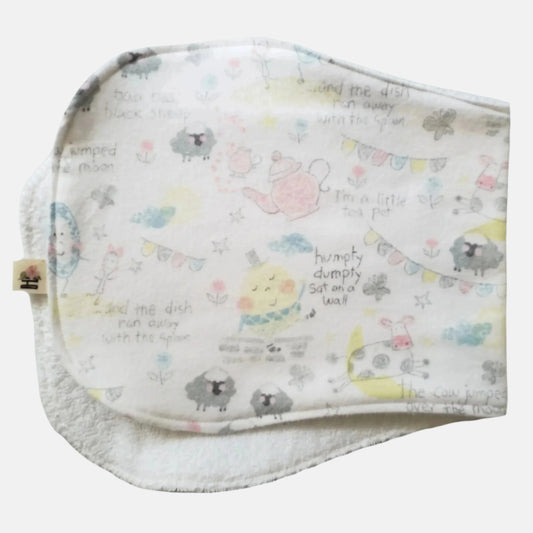 Nursery Rhymes White Burp Cloth