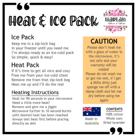 Lavender Heat & Ice Pack (Cool Cats Blue)