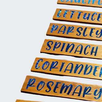 Personalised Plant Markers - Herb, Vegetables, Plants (white)