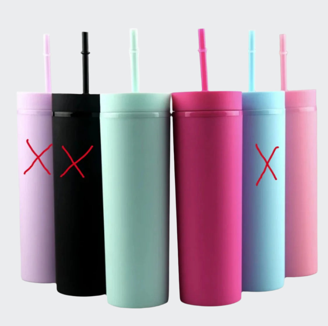 16oz Acrylic Tumbler with Straw