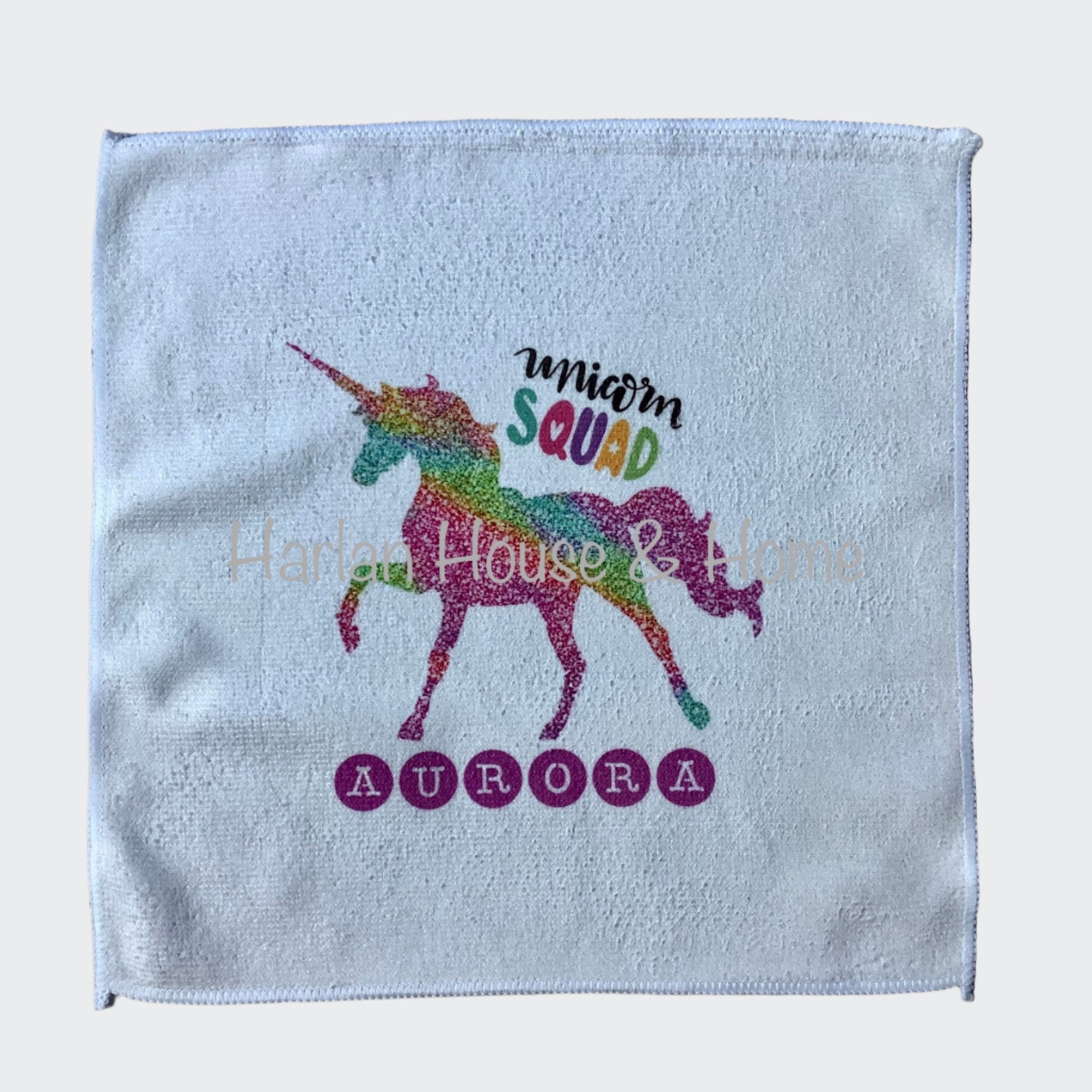 Personalised Face Washer - Unicorn Squad